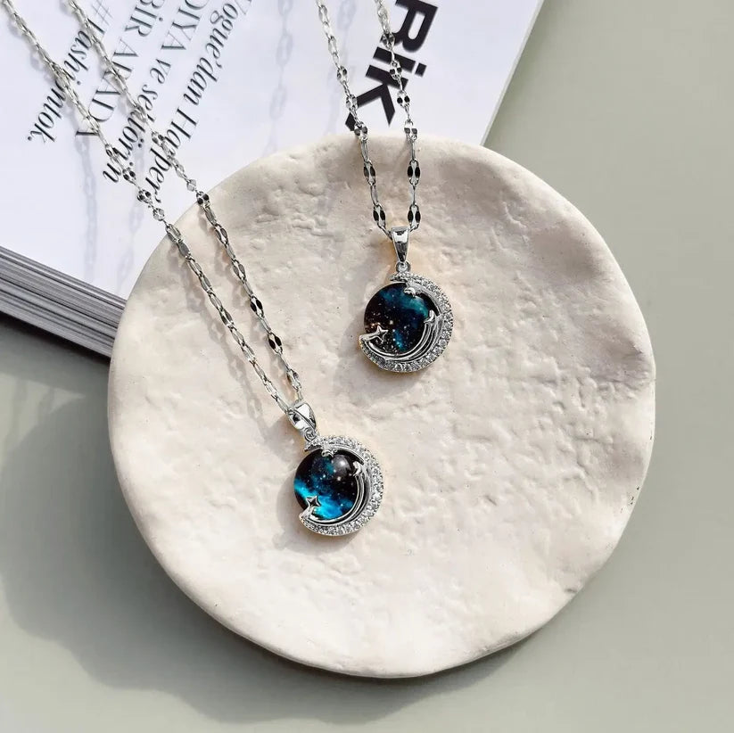 14 Ayar Altın Kaplama Gökyüzü Kolye