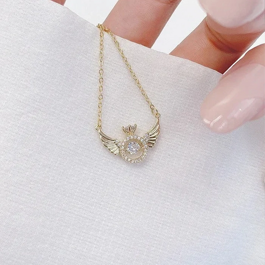 14 Ayar Altın Kaplama Kanatlı Yüzük Kolye