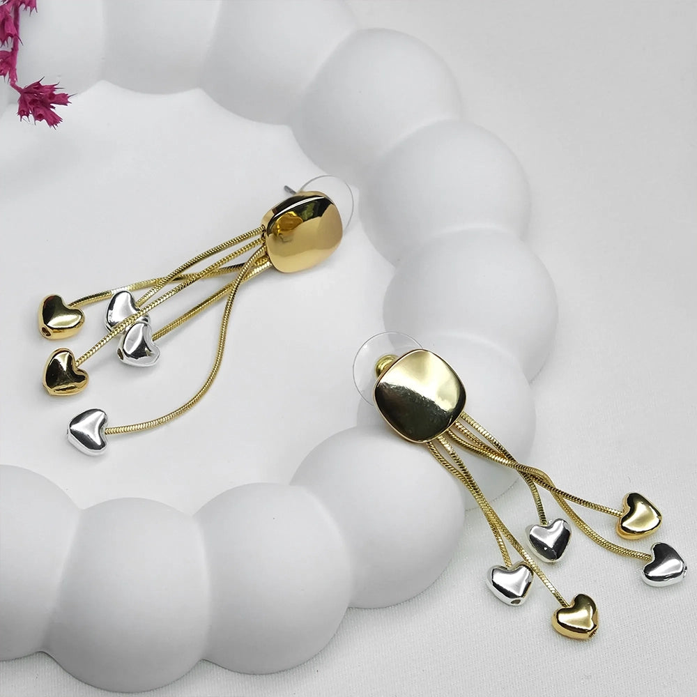 Altın Kaplama Kalpli Küpe