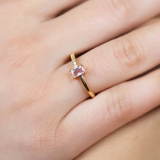 Altın Kaplama Minimal Sevgi Yüzük