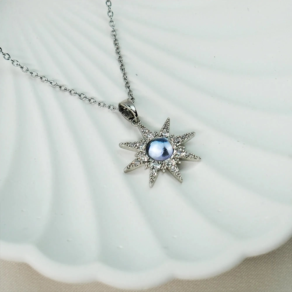 14 Ayar Altın Kaplama Kuzey Yıldızı Kolye