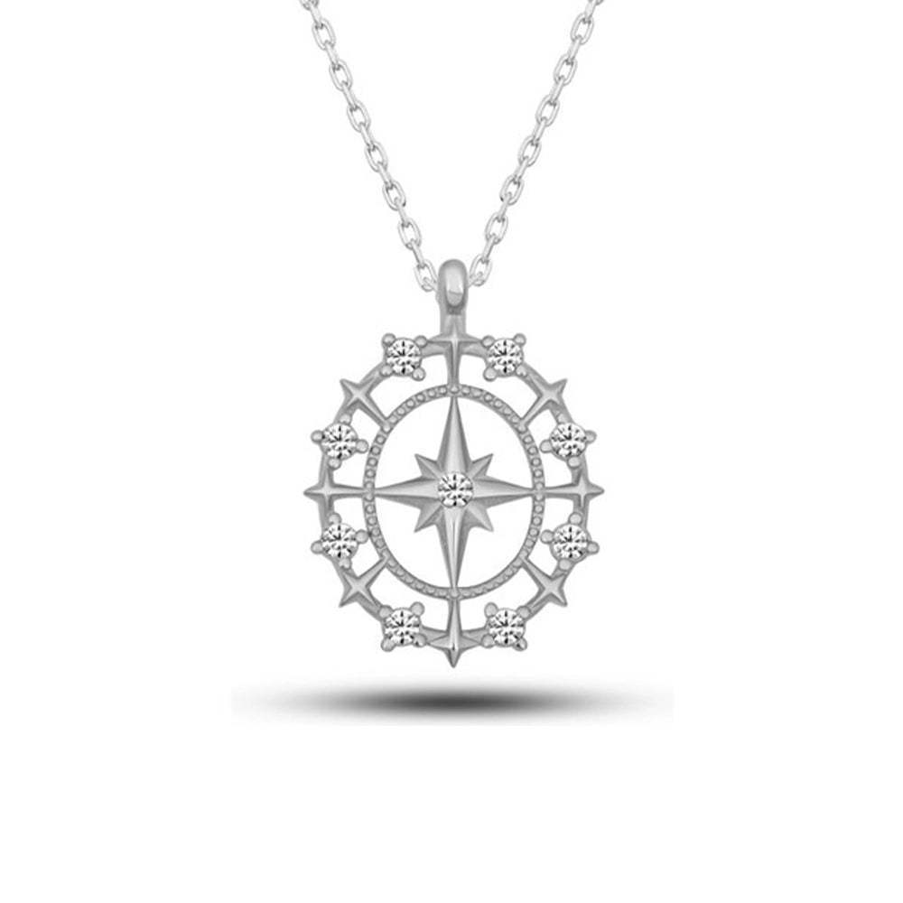 14 Ayar Altın Kaplama Taşlı Kuzey Yıldızı