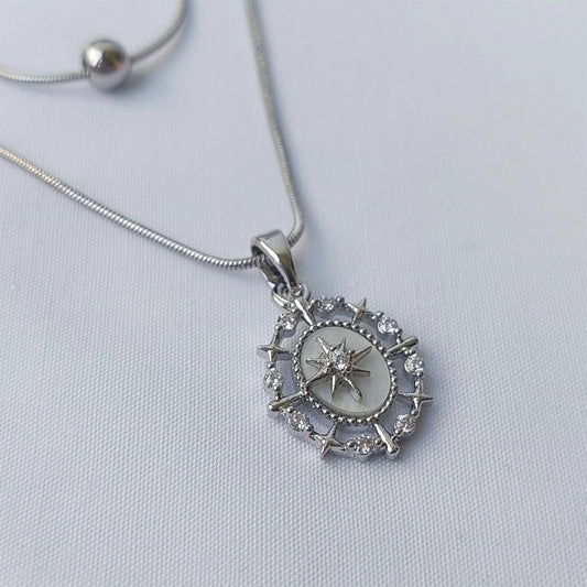 14 Ayar Altın Kaplama Taşlı Kuzey Yıldızı