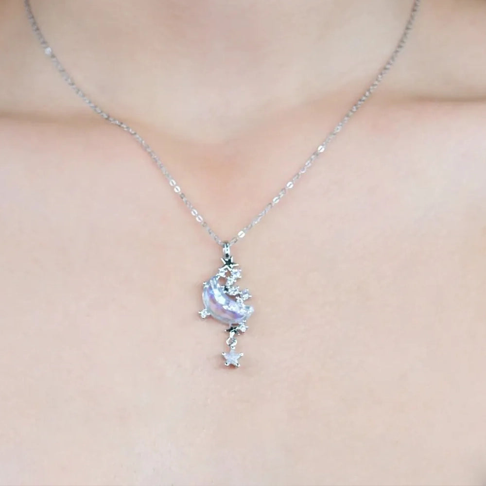 14 Ayar Altın Kaplama Moonlight Kolye