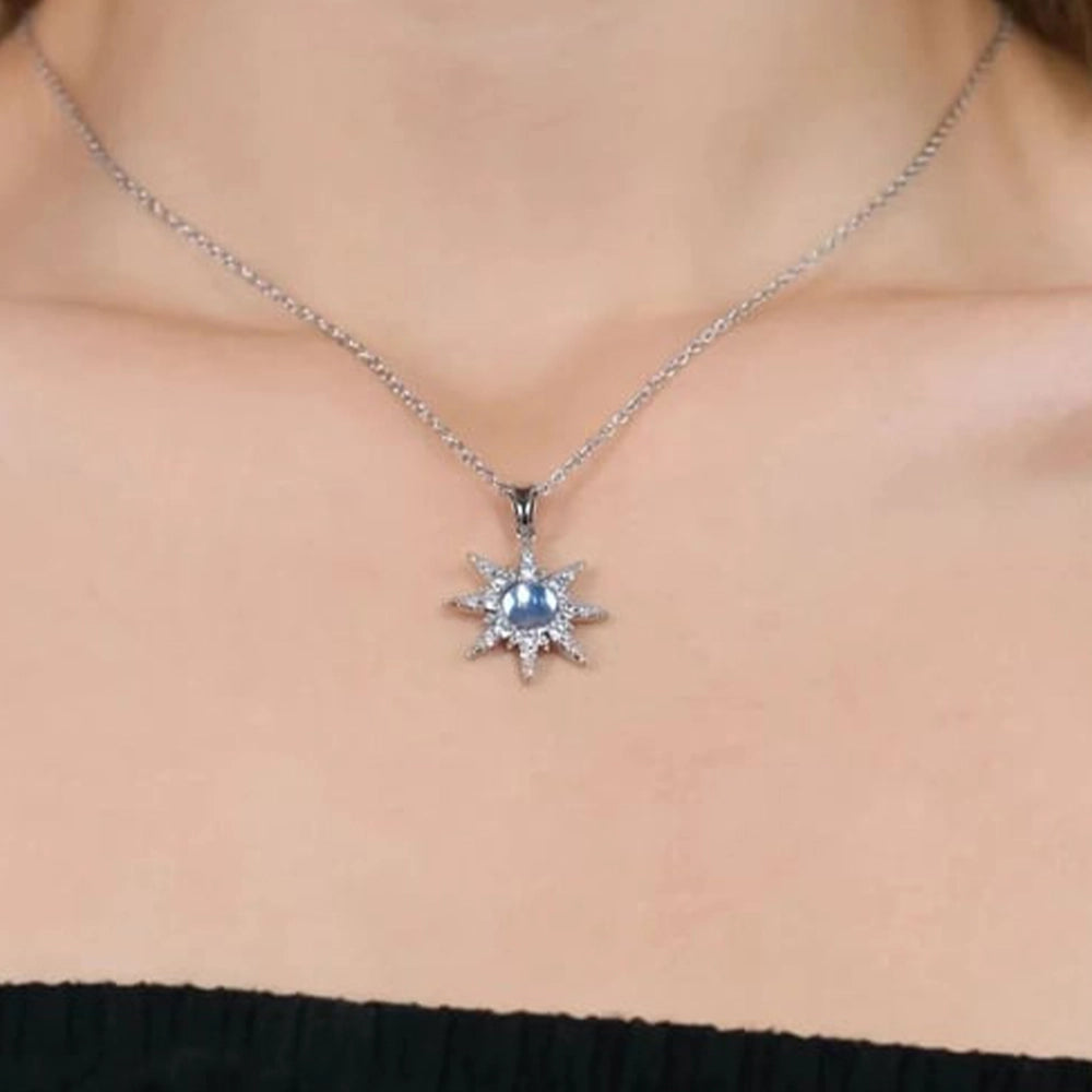 14 Ayar Altın Kaplama Circle Kutup Kolye Gümüş