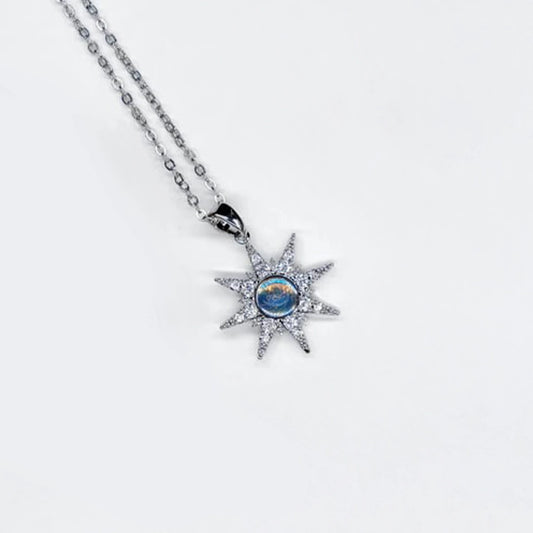 14 Ayar Altın Kaplama Circle Kutup Kolye Gümüş