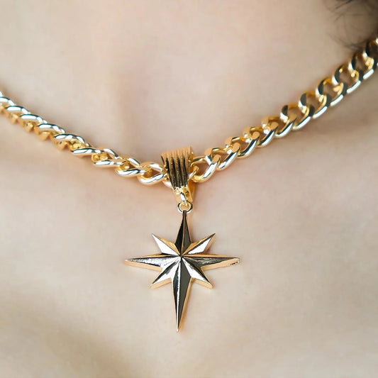 14 Ayar Altın Kaplama Sirius Yıldızı Kolye