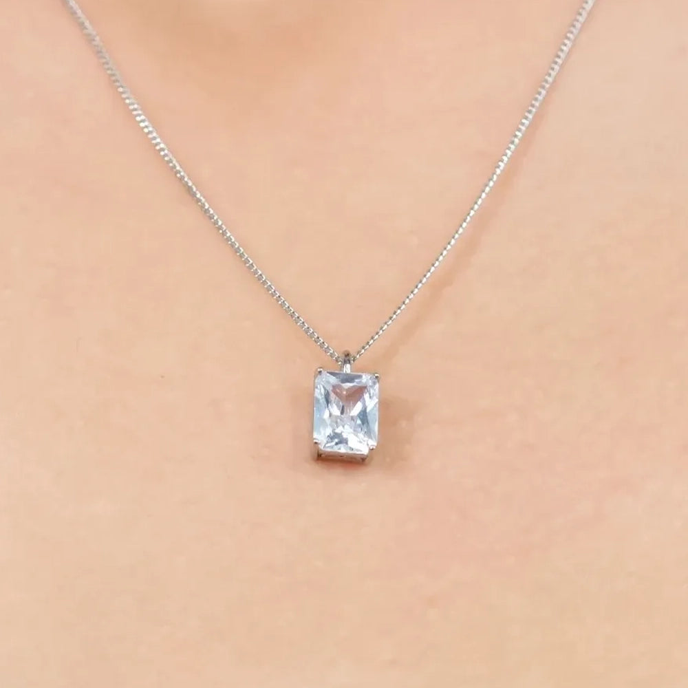 Swarovski Taşlı Baget Kolye